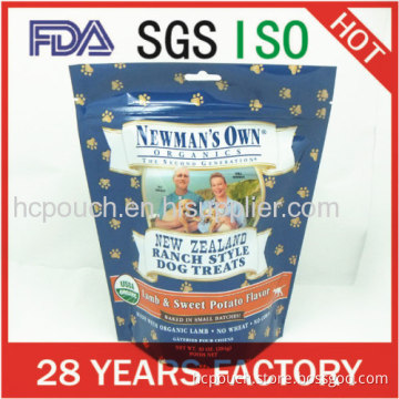 Printed Zipper Foil Stand Up Pet Food Bag 
